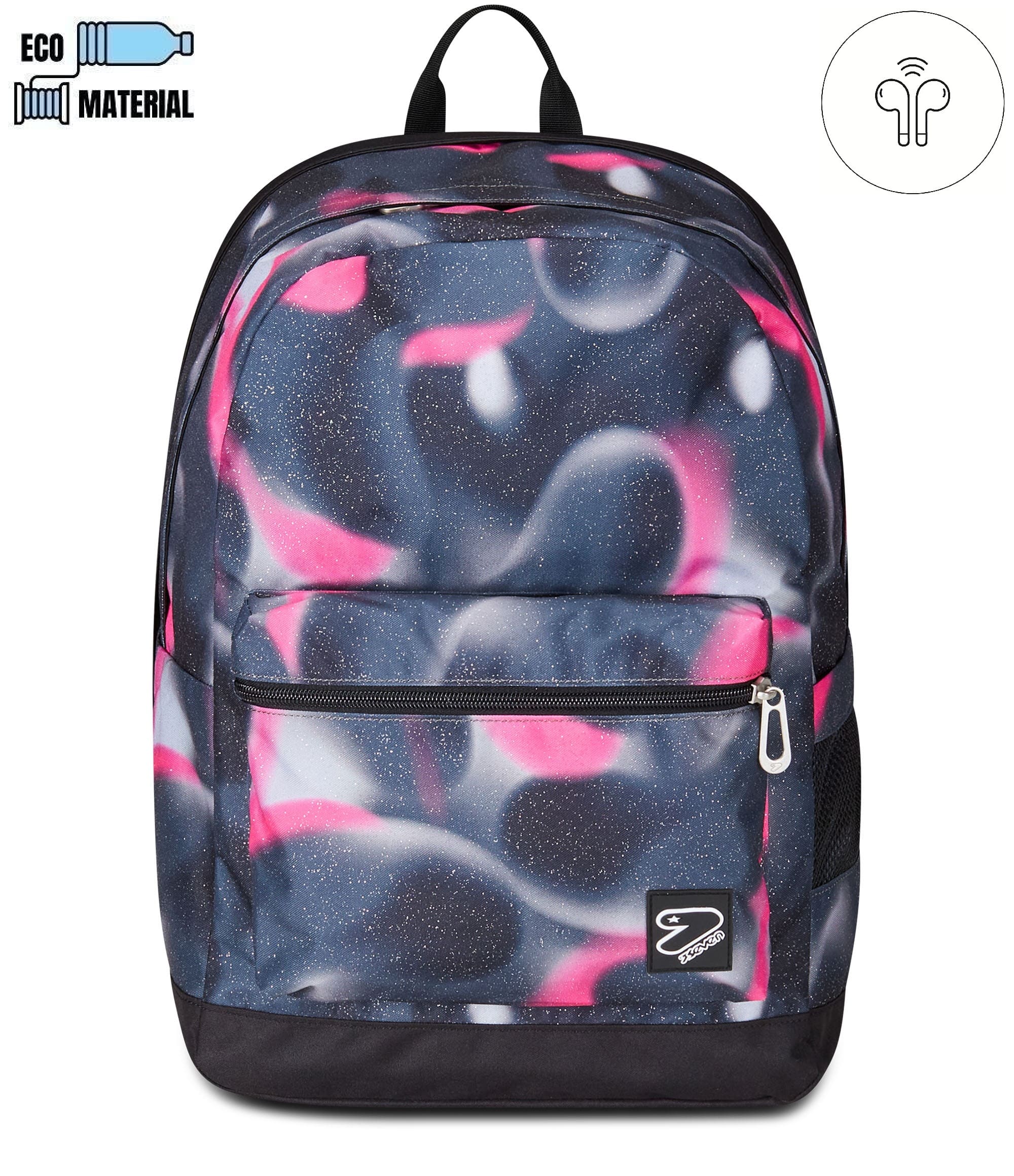 Seven® THE DOUBLE SHADOW UP NEW REVERSIBLE BACKPACK WITH EARPHONES W