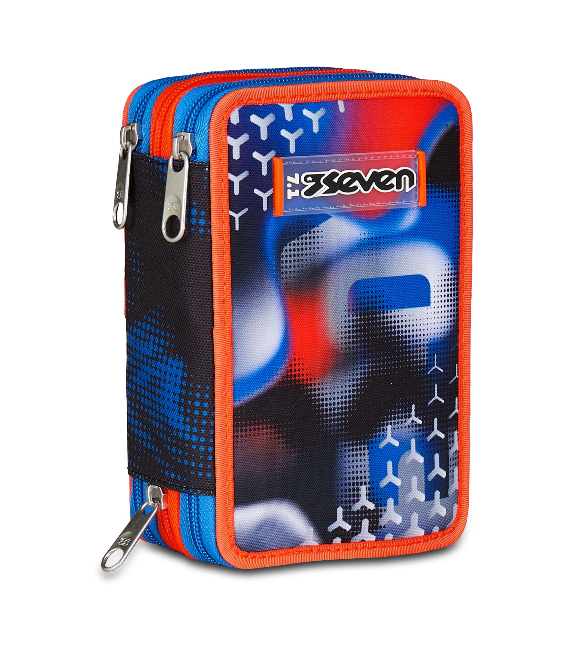 Astuccio Seven Crew 3 Scomparti Blu Con Matite E Penne - Kit Scuola Completo - Foto 2