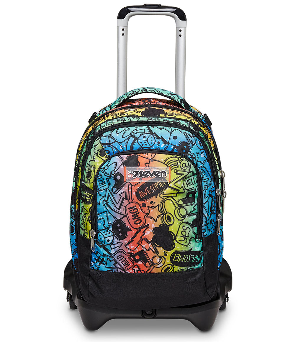 Carrello Zaino Tre Ruote TROLLEY JACK Seven® RUOTE DETACH FLUO STAMP
