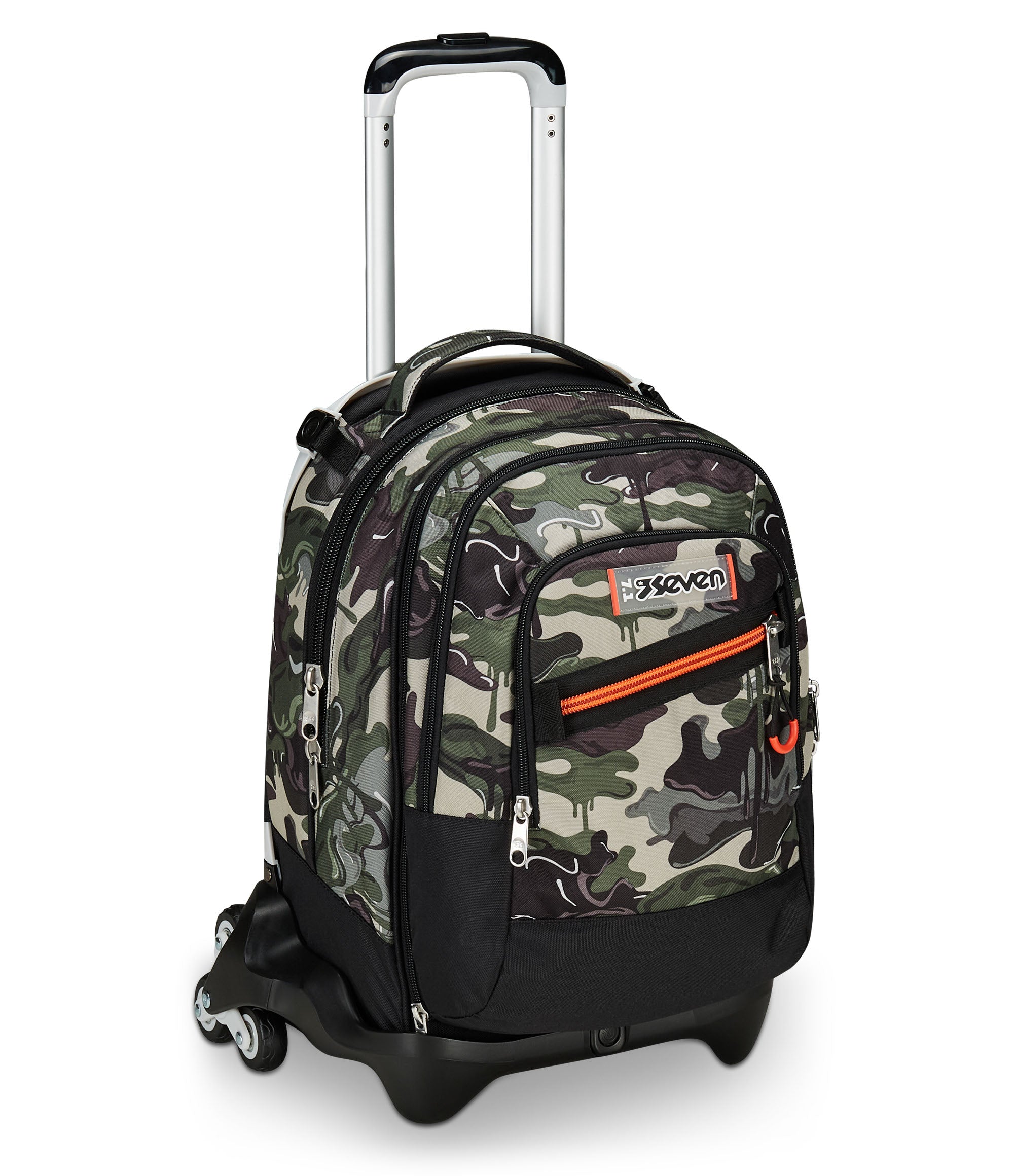 Zaino Scuola Seven Trolley Ruote Scuola Tre Ruote Carrello Zaino