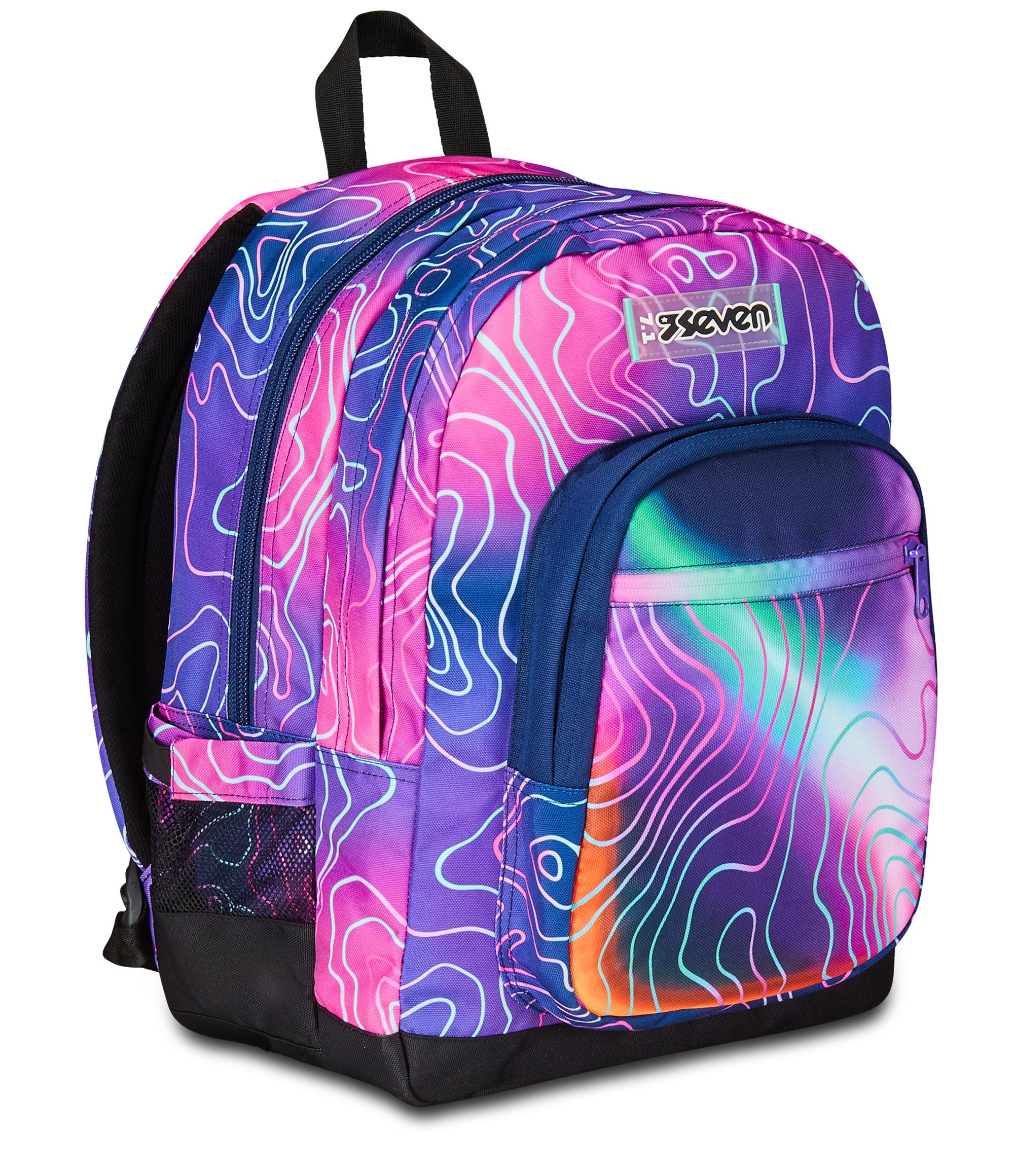 Zaino Scuola Seven Freethink + Diario - Rosa, Doppio Scomparto, Tasca PC, Borraccia