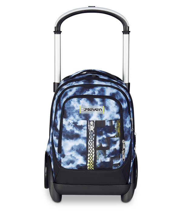 Seven Trolley Scuola Sganciabile Tyre, Viola, Zaino Con Carrello Seven Trolley Scuola Sganciabile Tyre, Viola, Zaino Con Carrello