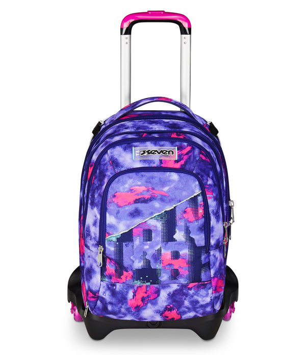 Trolley Scuola Seven Jack 3 Ruote - Camoulove Girl Ragazza - Zaino Sganciabile - Doppio Uso Trolley Scuola Seven Jack 3 Ruote - Camoulove Girl Ragazza - Zaino Sganciabile - Doppio Uso