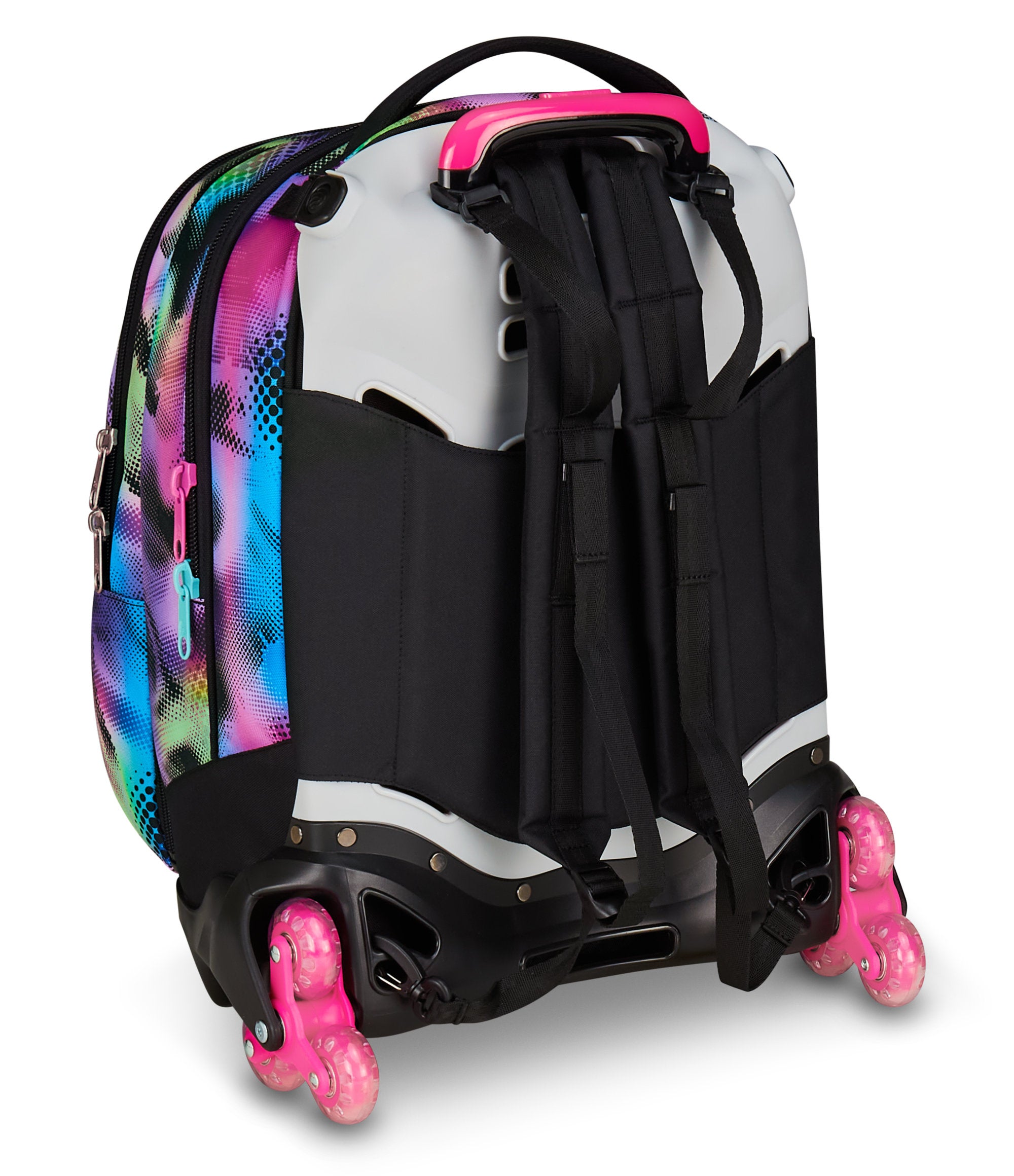 Zaino Trolley Seven Jack 2WD Detach - Trasformabile In Zaino, Ruote 10 Cm, Capacità 47L - Foto 4