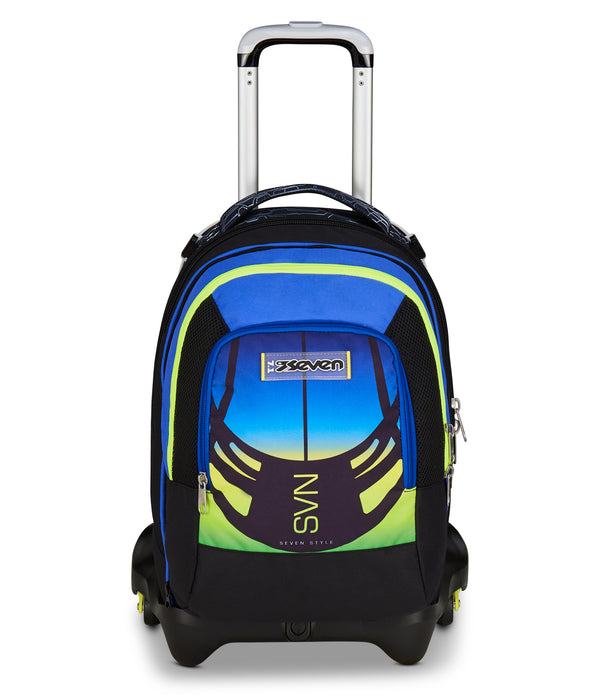 Zaino Trolley SJ Gang Jack 3 Ruote - Blu, Con Carrello Sganciabile E Sistema Crossover - Foto 8