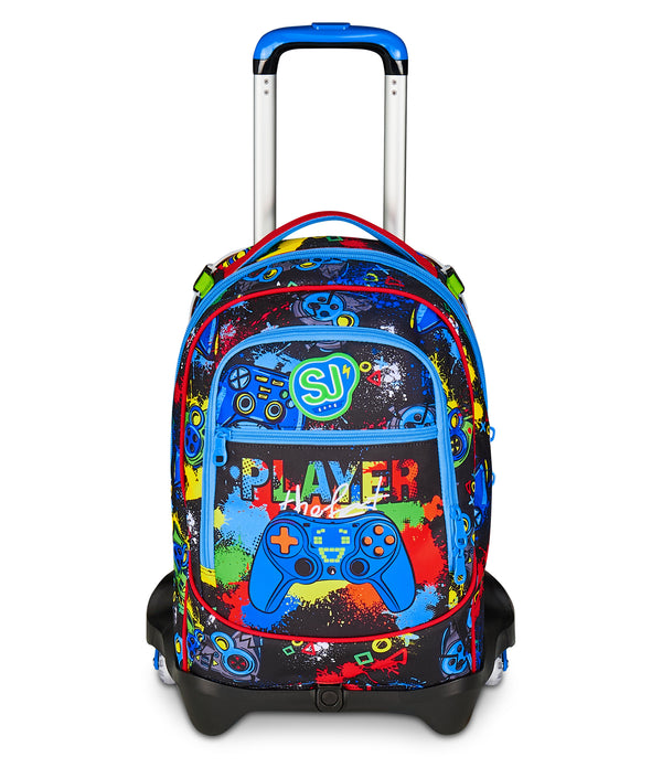 SJ Schultrolley für Kinder; Trolley für Schulranzen und Rucksäcke Von Seven & SJ, Einfach Zum Ziehen für Mädchen und Jungen, Fuchsia, Modern SJ Schultrolley für Kinder; Trolley für Schulranzen und Rucksäcke Von Seven & SJ, Einfach Zum Ziehen für Mädchen und Jungen, Fuchsia, Modern