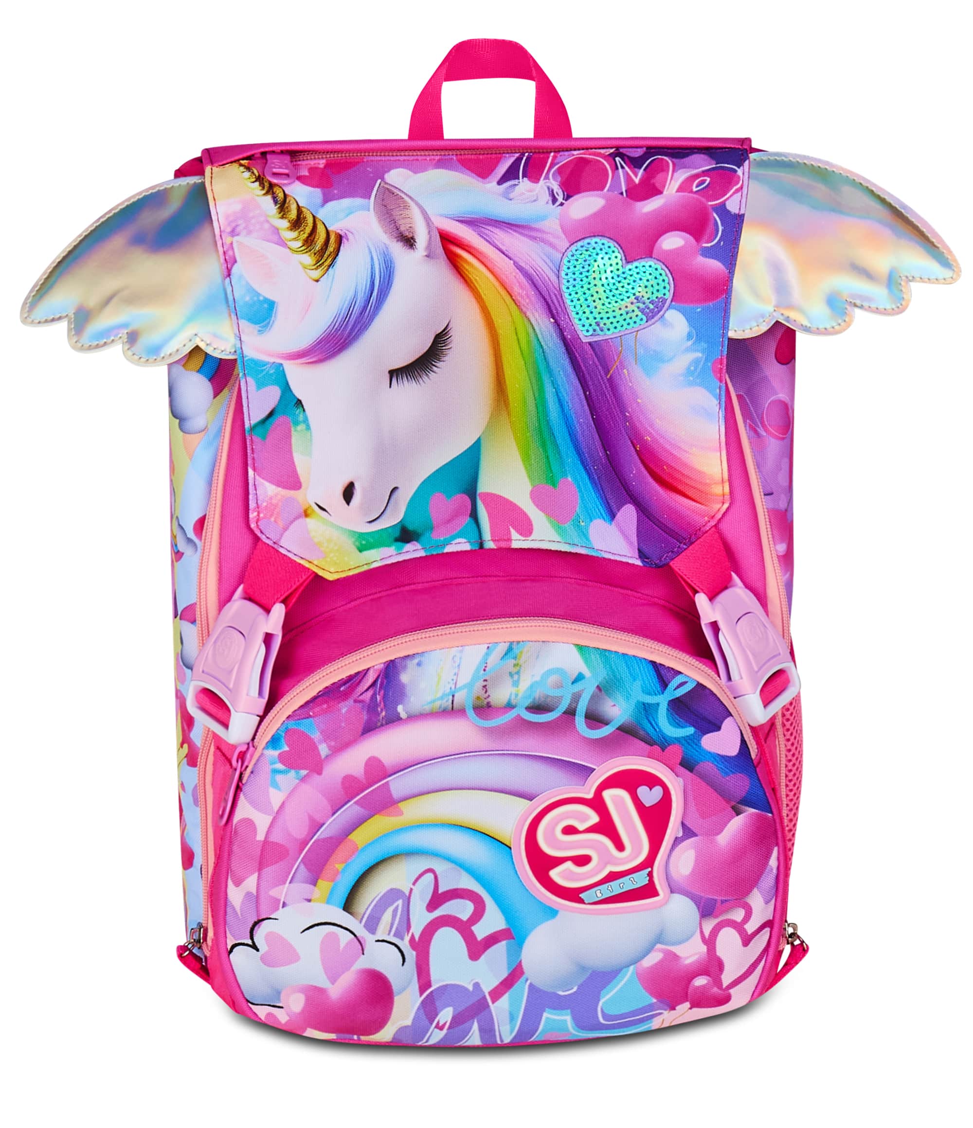 Bag Girabrilla Zaino Unicorno Backpack Zainetto Paillettes