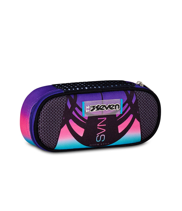 Seven SCUOLA ROUND PLUS CON ELASTICI FLUO S - Astuccio - Viola/viola