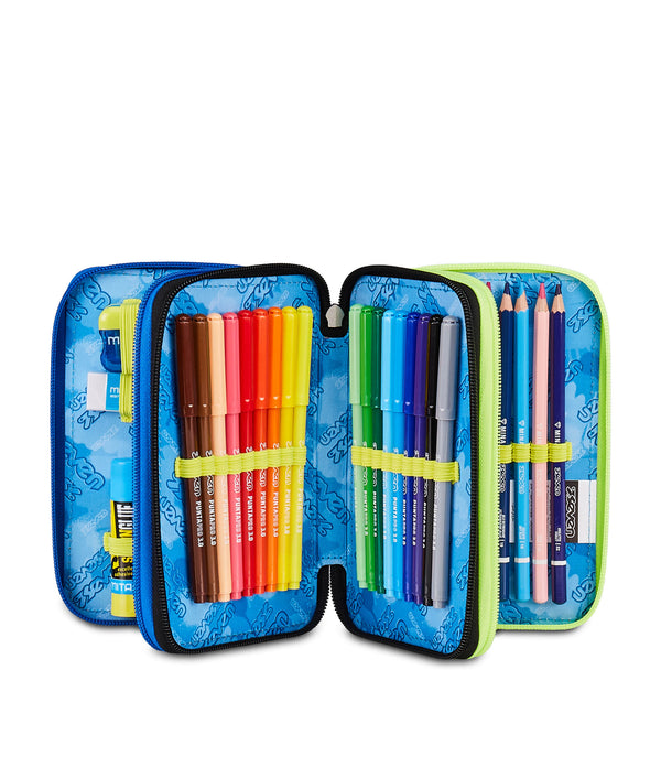 Seven® 3 ZIP PENCIL CASE - BUZZY NOTE BOY