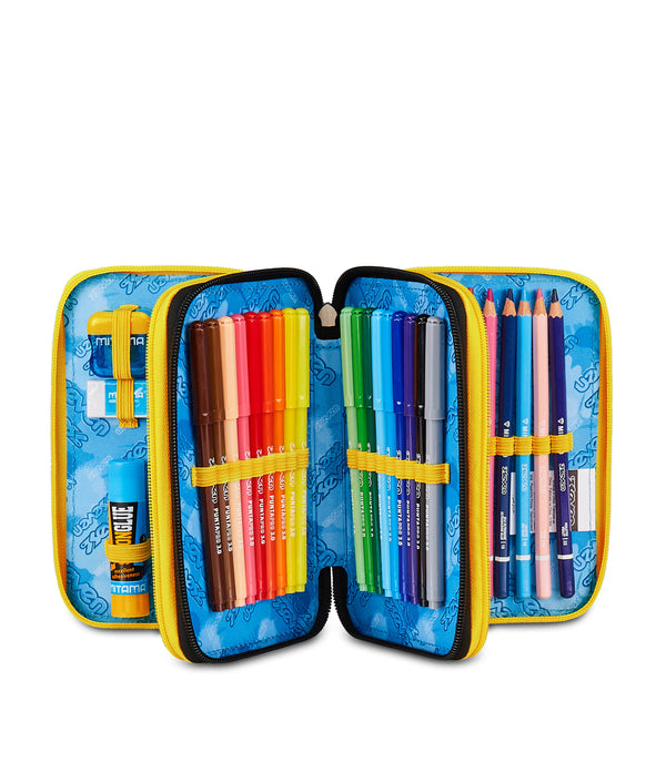 Seven® 3 ZIP PENCIL CASE - GOLDEN PAINT