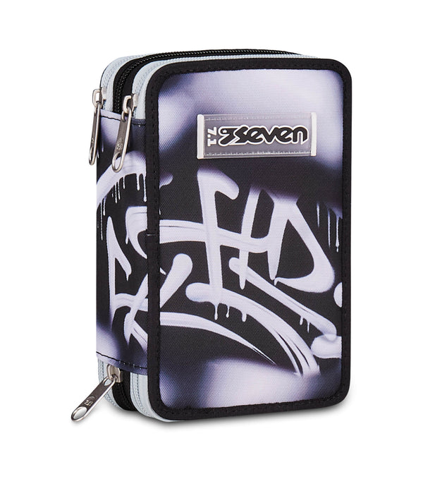 Seven® 3 ZIP PENCIL CASE - PLUMPY LINE BOY - Default Title