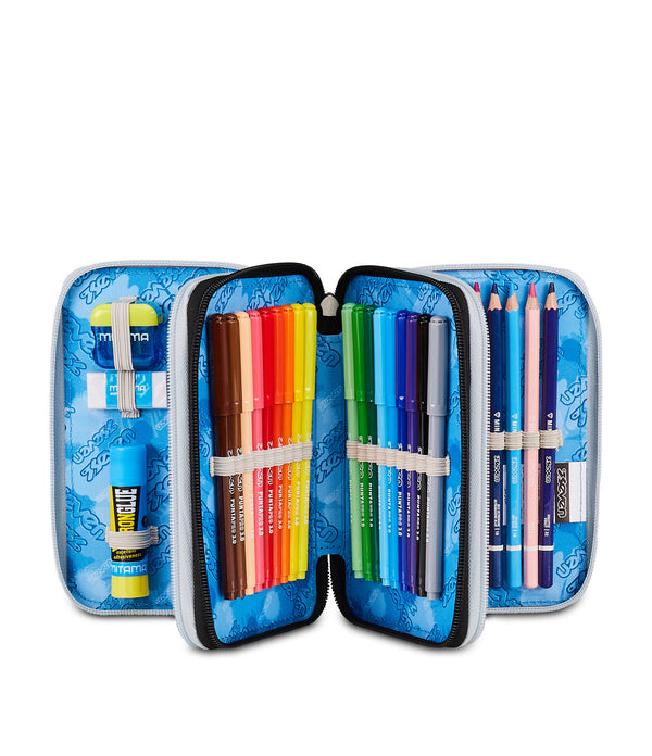 Seven® 3 ZIP PENCIL CASE - PLUMPY LINE BOY