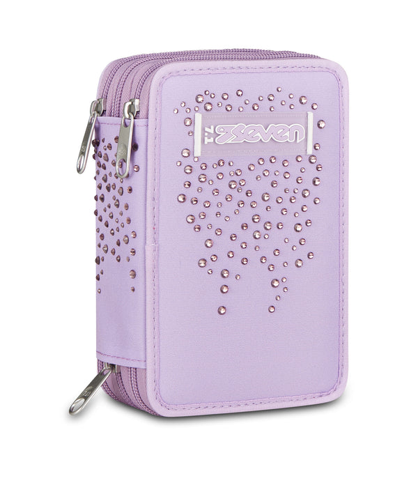 Seven® 3 ZIP PENCIL CASE - GLITZYCUTE - Default Title