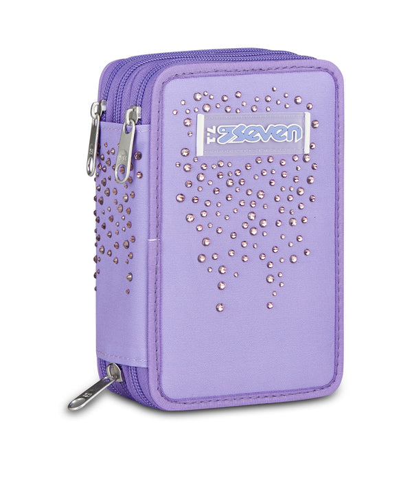 Seven® 3 ZIP PENCIL CASE - GLITZYCUTE - Default Title