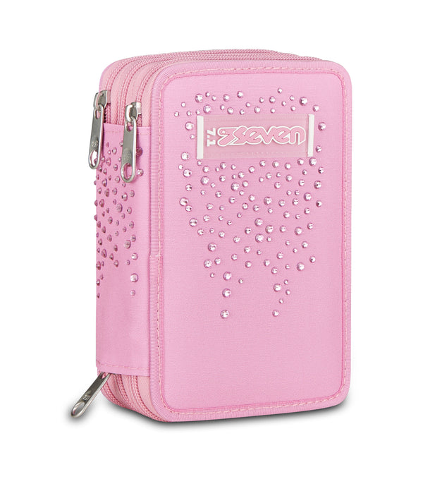 Seven® 3 ZIP PENCIL CASE - GLITZYCUTE - Default Title