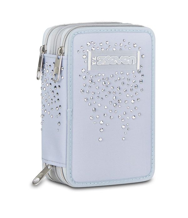 Seven® 3 ZIP PENCIL CASE - GLITZYCUTE - Default Title