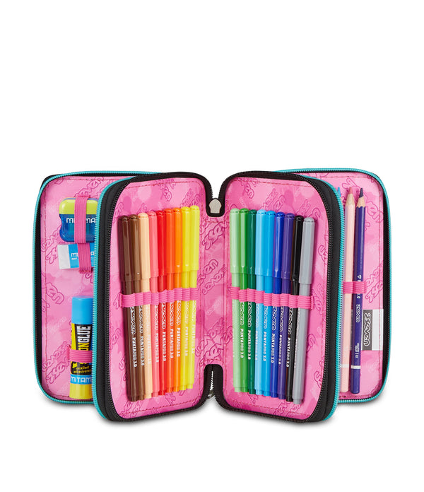 Seven® 3 ZIP PENCIL CASE - GLITZYCUTE