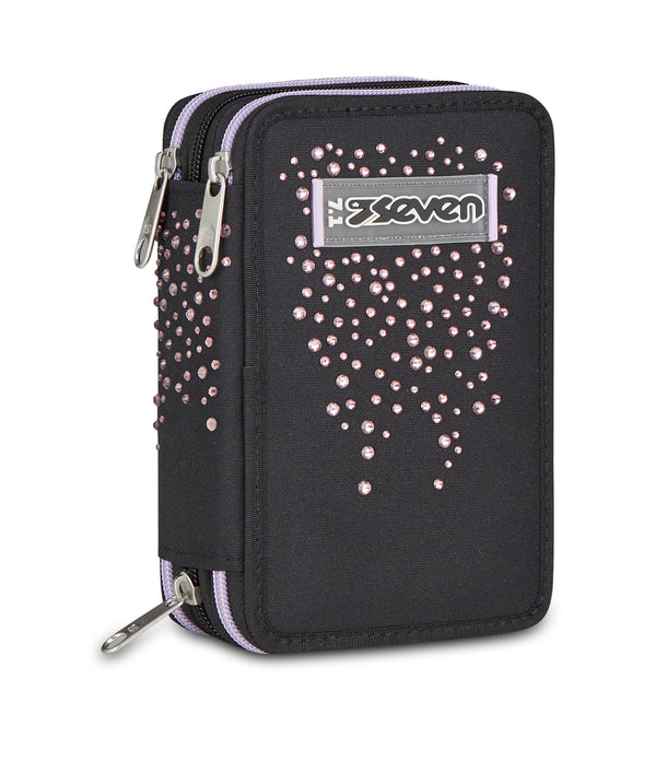 Seven® 3 ZIP PENCIL CASE - GLITZYCUTE - Default Title
