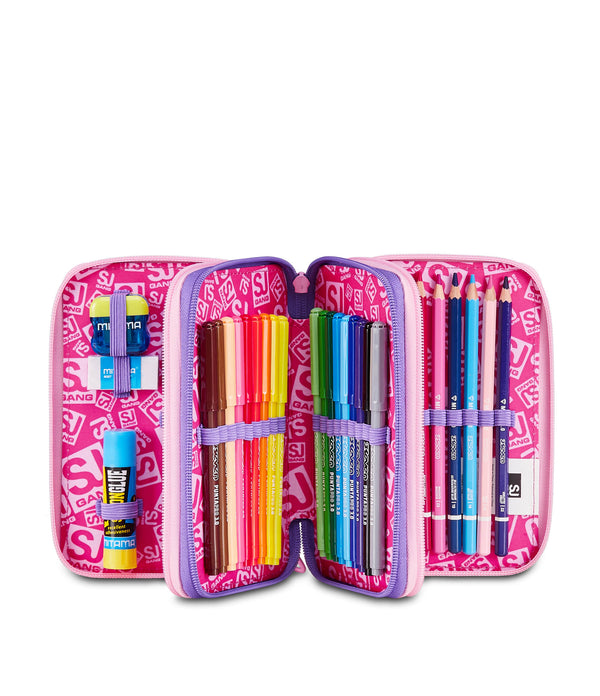 3 ZIP + 3D PENCIL CASE - GLOWCAT