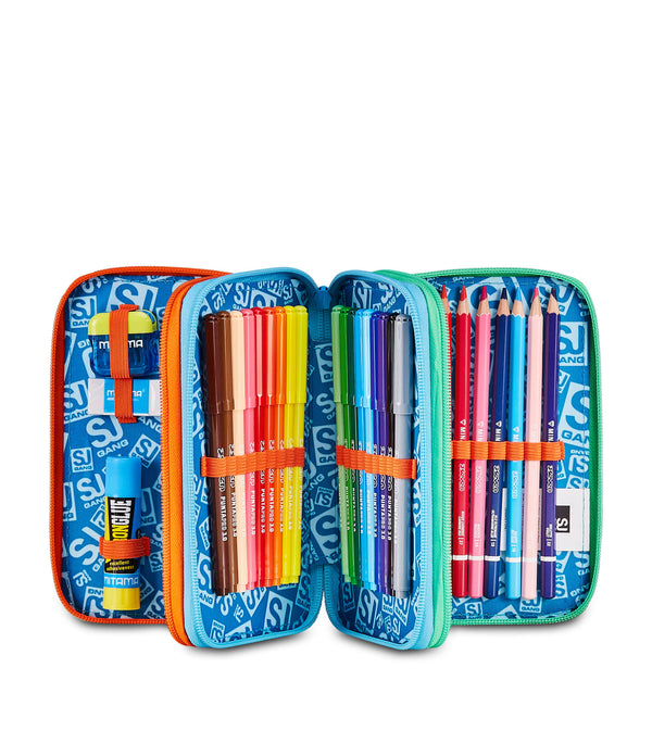 3 ZIP + 3D PENCIL CASE - SPACE RIDE