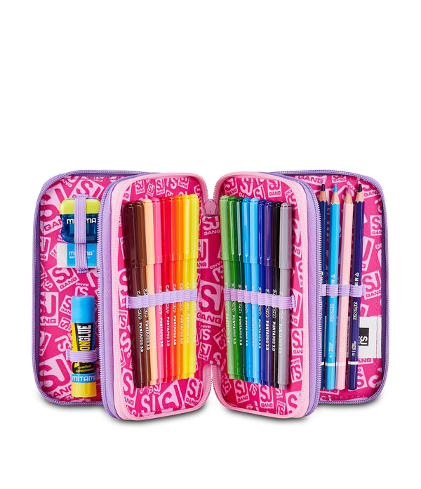 3 ZIP + 3D PENCIL CASE - PIXIE UNICORN