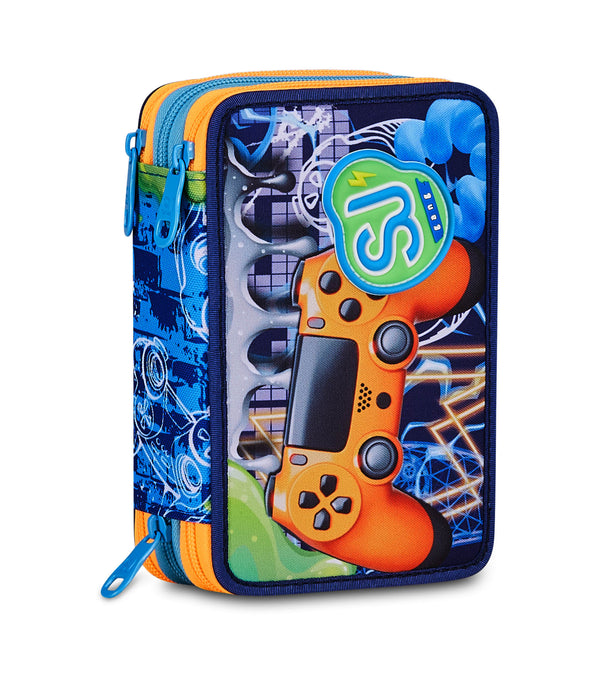 3 ZIP PENCIL CASE - JOYFUL PINS BOY - Default Title