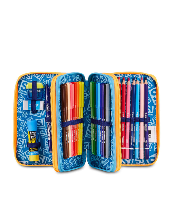 3 ZIP PENCIL CASE - JOYFUL PINS BOY