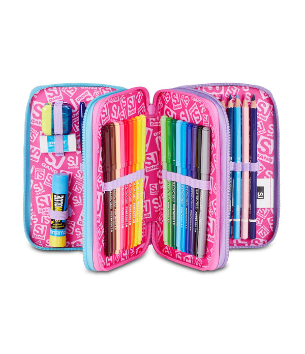 ASTUCCIO 3 ZIP - LED UNICORN GIRL