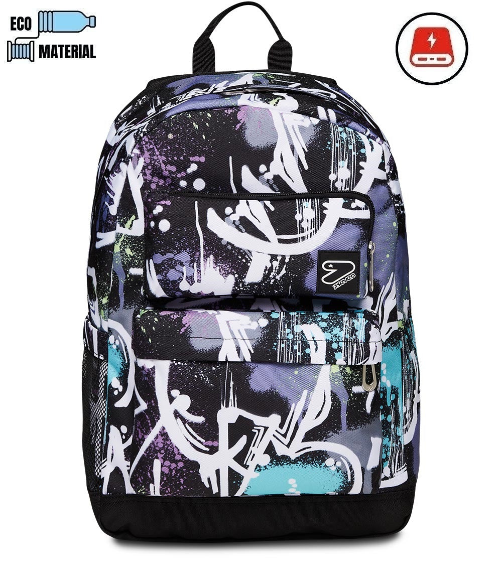 Seven® THE DOUBLE PRO POCKETS EXPANDABLE BACKPACK WITH POWERBANK