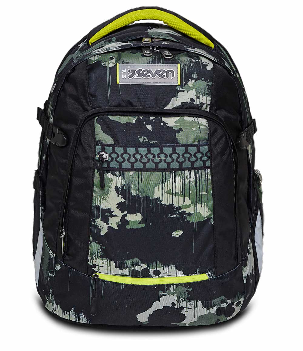 Seven® UPDOWN TWICE SCHOOL BACKPACK - GREENISH WILD
