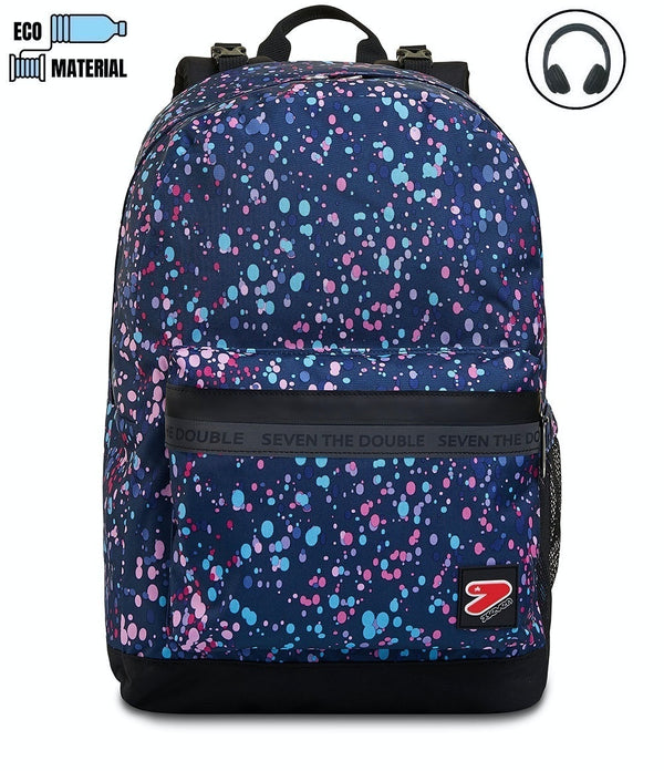 Seven® THE DOUBLE BACKPACK with HEADPHONES - COLOR SPOTS - Default Title