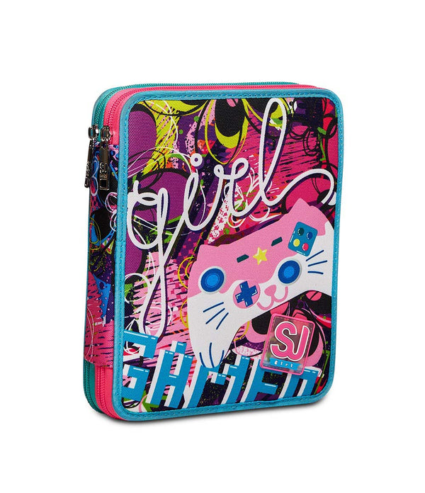 2 ZIP MAXI PENCIL CASE - GLEAMLED GIRL - Default Title