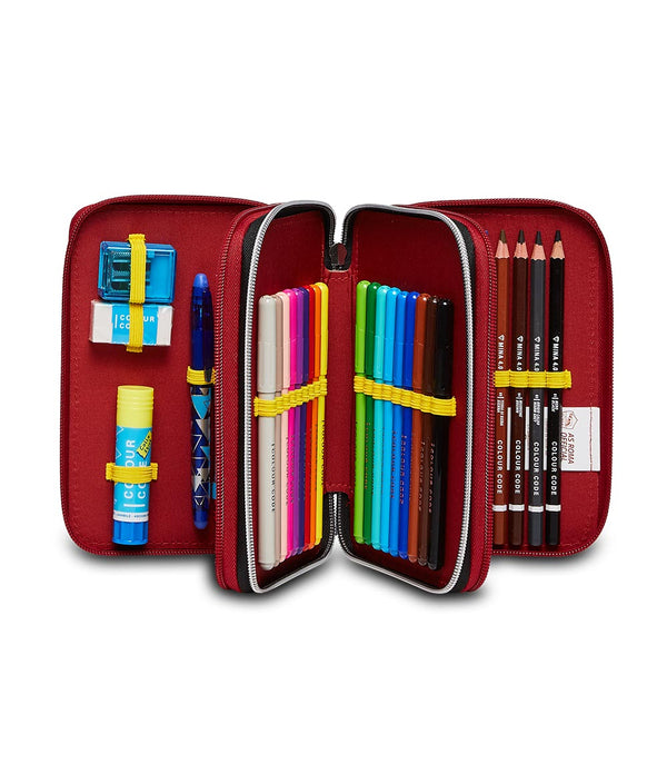 3 zip pencil case ROMA