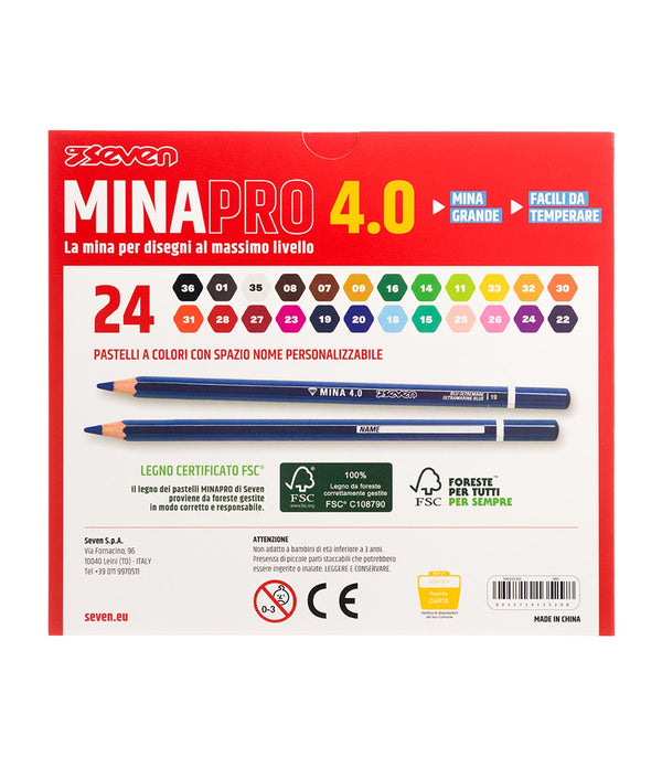 24 Pastelli a Colori Seven® MinaPro 4.0